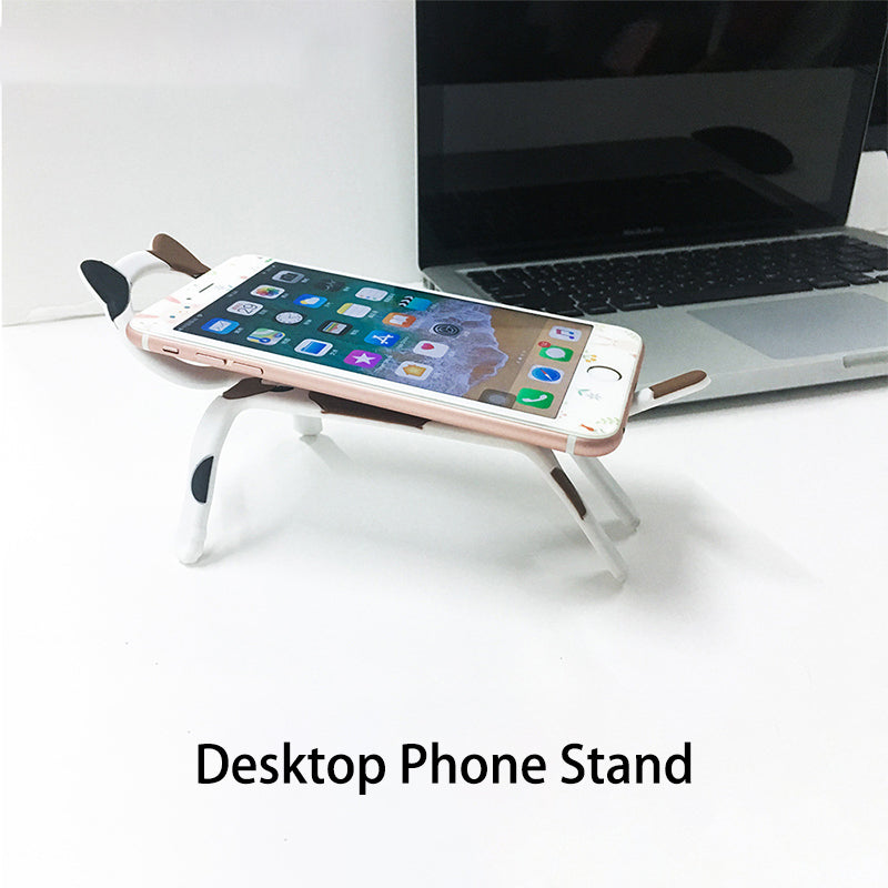 Cute Cat Stainless Steel Adhesive Hook Flexible Phone Stand & Multi-Space Organizer for Kitchen Bathroom Wardrobe