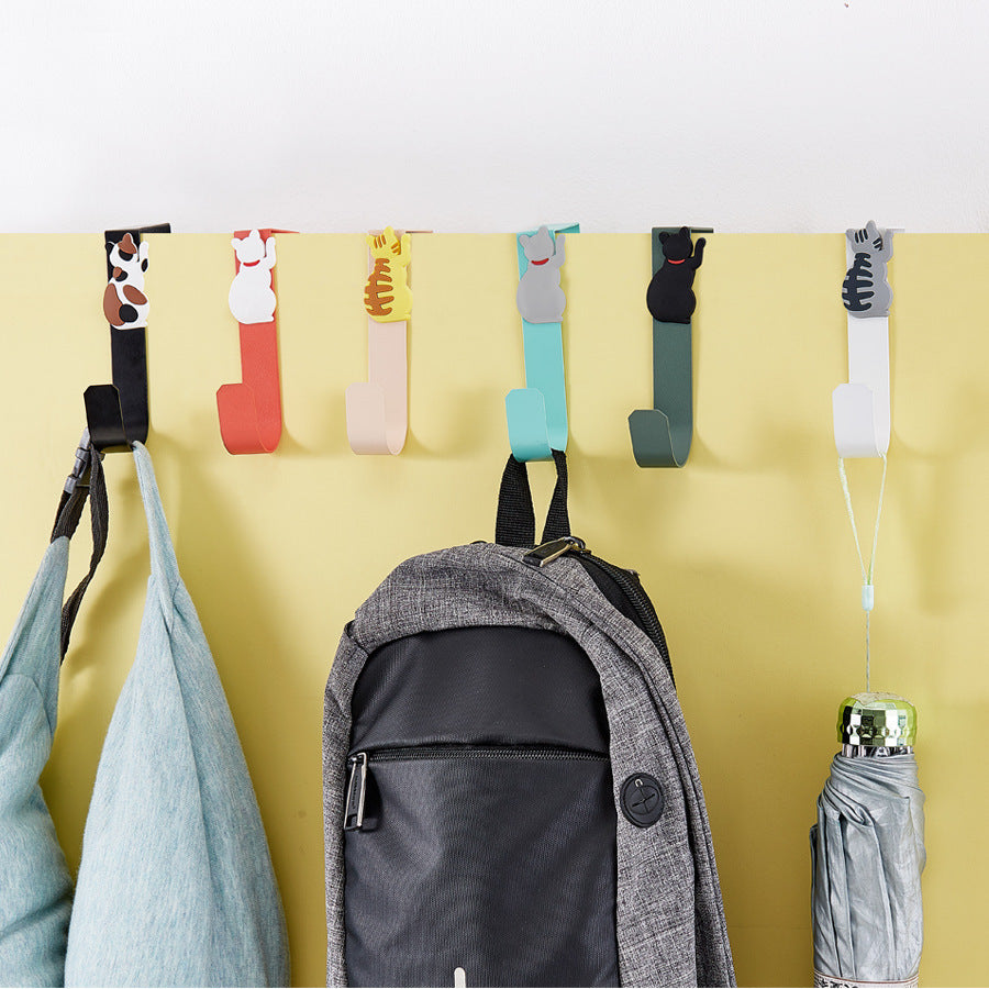 New Nordic Minimalist Flexible Metal Door Hook-No Drill Wall Hook for Wardrobe Bathroom Closet Cat Door Easy Installation